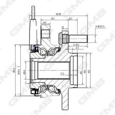 GH35070A GMB Ступиця колеса