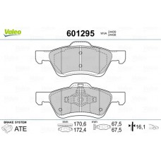 601295 VALEO КомплеК т гальмівних колодок, дискове гальмо