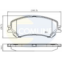 CBP02423 COMLINE Комплект гальмівних колодок дисковий гальм