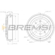 CR5044 BREMSI Гальмівний барабан