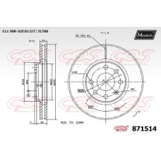 871514 MAXTECH Гальмівний диск