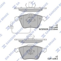 SP2112-F Hi-Q Комплект гальмівних колодок дисковий гальм