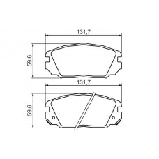 0 986 494 378 BOSCH Комплект гальмівних колодок дисковий гальм