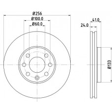 8DD 355 106-051 HELLA Гальмівний диск
