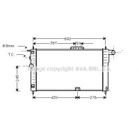 DWA2001 AVA QUALITY COOLING Радіатор охолодження двигуна