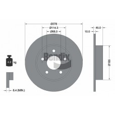 BDS1699 BENDIX Braking Гальмівний диск