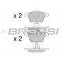 BP3062 BREMSI КомплеК т гальмівних колодок, дискове гальмо