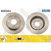 6045594 GIRLING Гальмівний диск