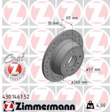 430.1467.52 ZIMMERMANN Гальмівний диск