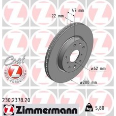230.2378.20 ZIMMERMANN Гальмівний диск