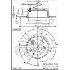 08.3953.10 BREMBO Гальмівний диск