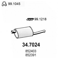 34.7024 ASSO Глушник вихлопних газів кінцевий