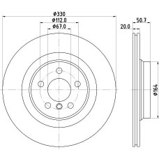 8DD 355 132-301 HELLA Гальмівний диск