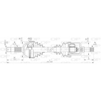 DRS6174.00 OPEN PARTS Привідний вал