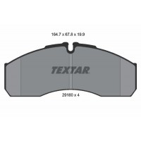 2916002 TEXTAR Комплект гальмівних колодок дисковий гальм