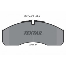 2916002 TEXTAR Комплект гальмівних колодок дисковий гальм
