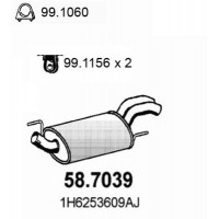 58.7039 ASSO Глушник вихлопних газів кінцевий