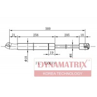DGS9468II DYNAMATRIX Газова пружина кришка багажника