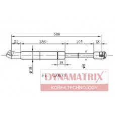 DGS9468II DYNAMATRIX Газова пружина кришка багажника