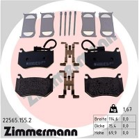 22565.155.2 ZIMMERMANN Комплект гальмівних колодок дисковий гальм