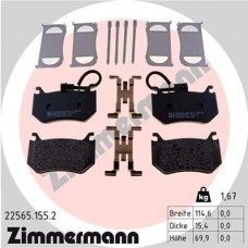 22565.155.2 ZIMMERMANN Комплект гальмівних колодок дисковий гальм