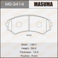 MS-3414 MASUMA Комплект гальмівних колодок