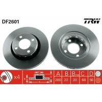 DF2601 TRW Гальмівний диск