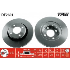 DF2601 TRW Гальмівний диск