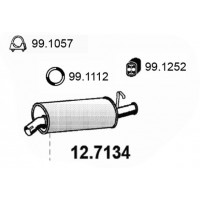 12.7134 ASSO Глушник вихлопних газів кінцевий