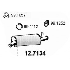 12.7134 ASSO Глушник вихлопних газів кінцевий