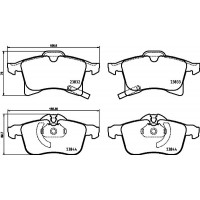 P 59 089 BREMBO Комплект гальмівних колодок дисковий гальм