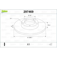 297469 VALEO Гальмівний диск