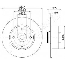 DP-0712 JAPANPARTS Гальмівний диск