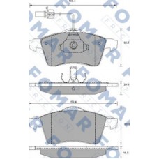 FO 907281 FOMAR Friction КомплеК т гальмівних колодок, дискове гальмо