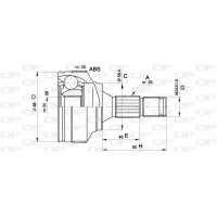 CVJ5297.10 OPEN PARTS Шарнирный комплект, Привідний вал