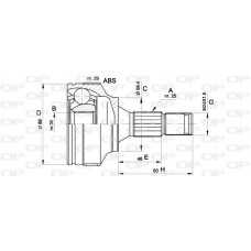 CVJ5297.10 OPEN PARTS Шарнирный комплект, Привідний вал
