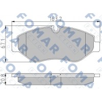 FO 921581 FOMAR Friction Комплект гальмівних колодок дисковий гальм