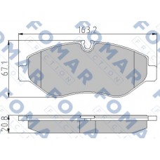 FO 921581 FOMAR Friction Комплект гальмівних колодок дисковий гальм