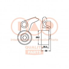 127-17083 IAP QUALITY PARTS Натяжний ролик ремінь ГРМ