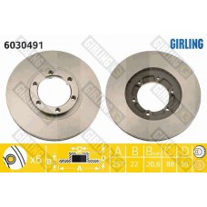 6030491 GIRLING Гальмівний диск