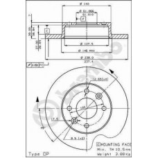 08.4284.20 BREMBO Гальмівний диск
