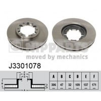 J3301078 NIPPARTS Гальмівний диск