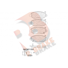 RB1367-701 R BRAKE Комплект гальмівних колодок дисковий гальм