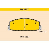 BA2257 BARUM Комплект гальмівних колодок дисковий гальм