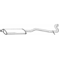 287-255 BOSAL Середній глушник вихлопних газів