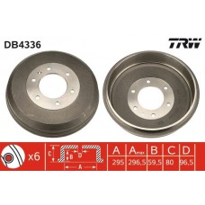 DB4336 TRW Гальмівний барабан
