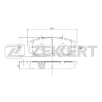 BS-1230 ZEKKERT Комплект гальмівних колодок дисковий гальм