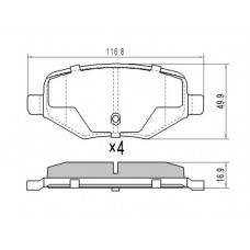 FBP-2518 FREMAX Комплект гальмівних колодок дисковий гальм