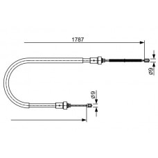 1 987 482 410 BOSCH Тросик, cтояночный тормоз