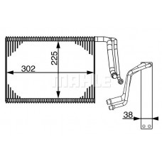 AE 143 000S MAHLE Випарник кондиціонера